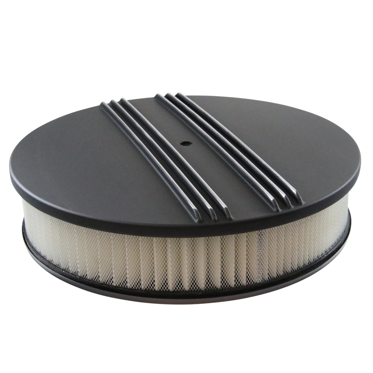 TFI Racing Dual Centre Finned Air Cleaner 14" x 3" Holley Edelbrock Paper Filt
