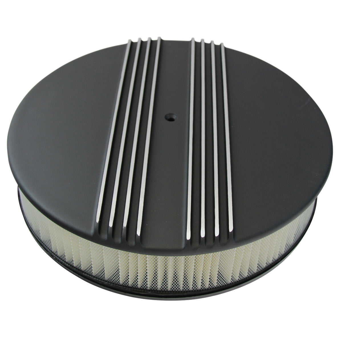 TFI Racing Dual Centre Finned Air Cleaner 14" x 3" Holley Edelbrock Paper Filt