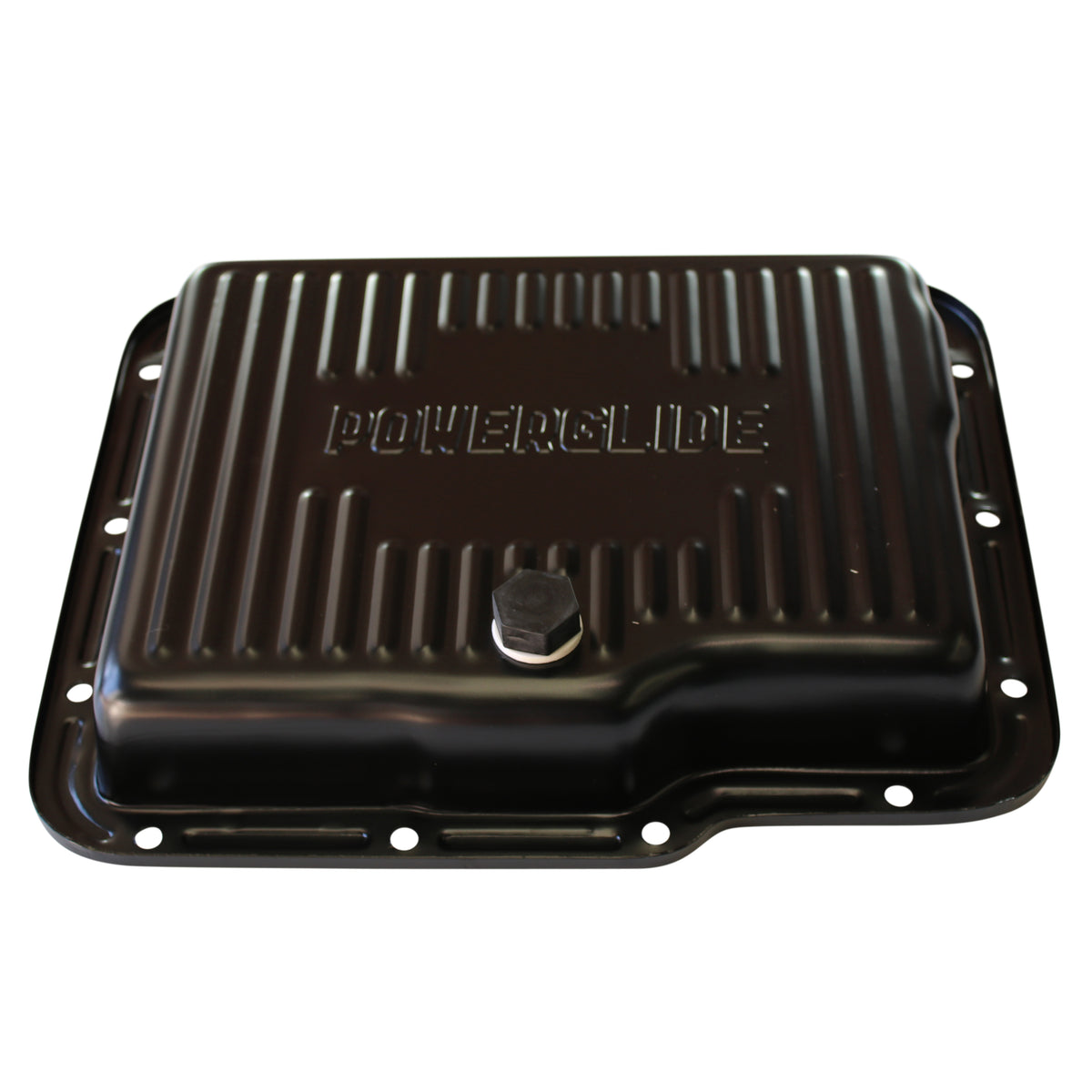 TFI Racing Transmission Pan GM Powerglide OEM 2" Depth Finned with Drain Plug