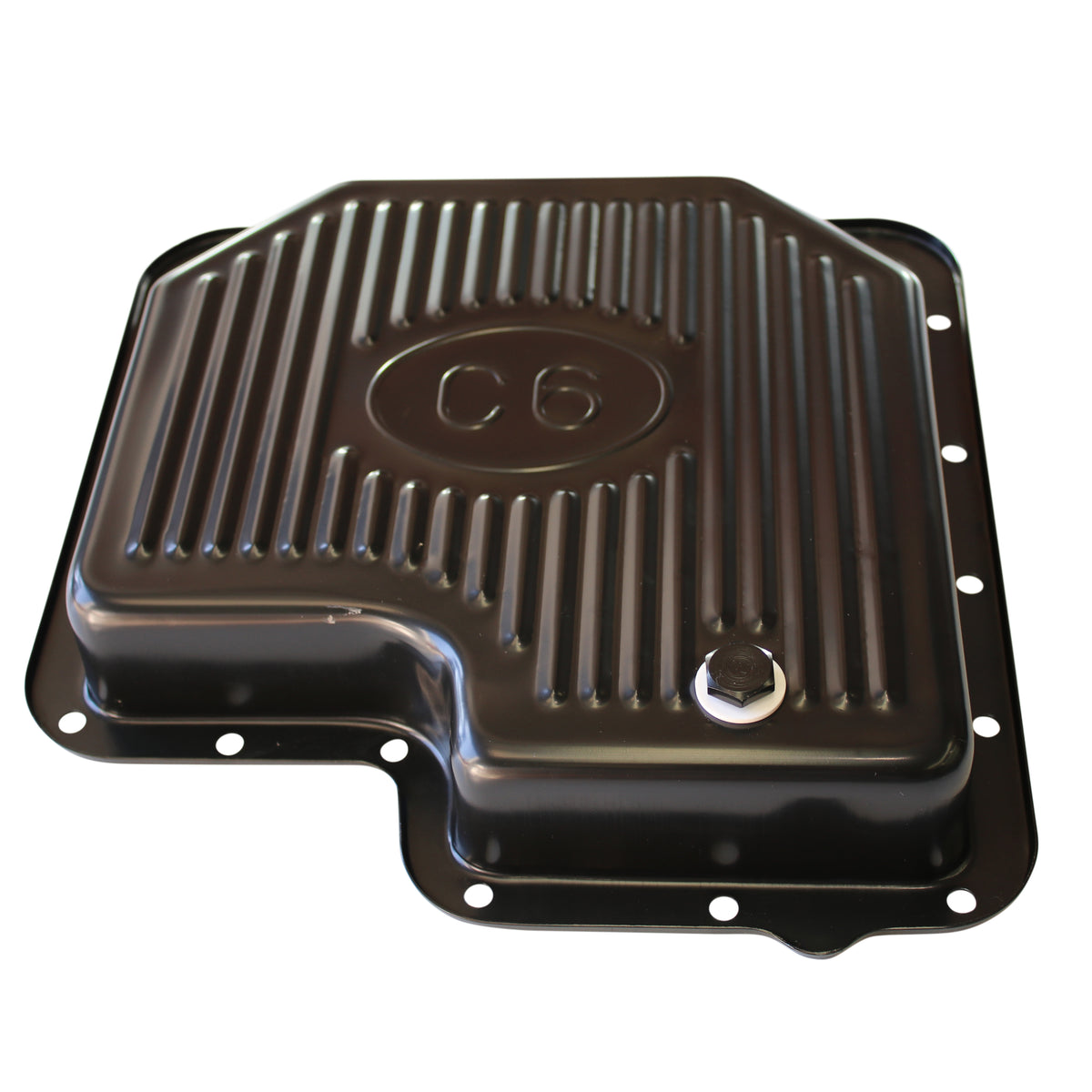 TFI Racing Transmission Pan Ford C6 OEM 2-3/8" Depth Finned with Drain Plug