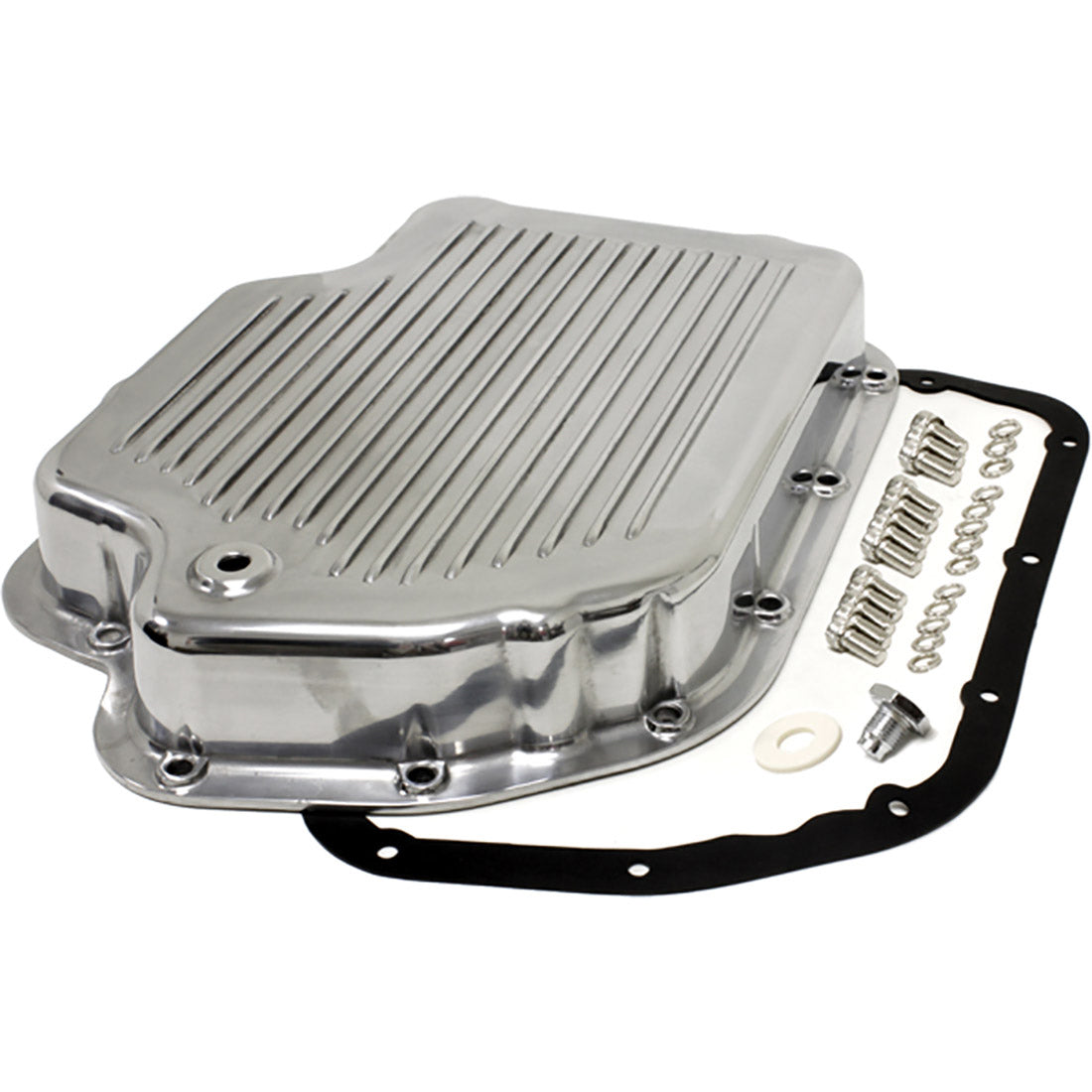 TFI Racing Transmission Pan GM Turbo 400 Alloy Depth 2-1/4" Extra Deep Fins
