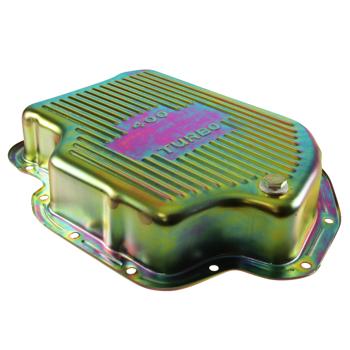 TFI Racing Transmission Pan GM Turbo 400 3" Extra Deep Finned with Drain Plug