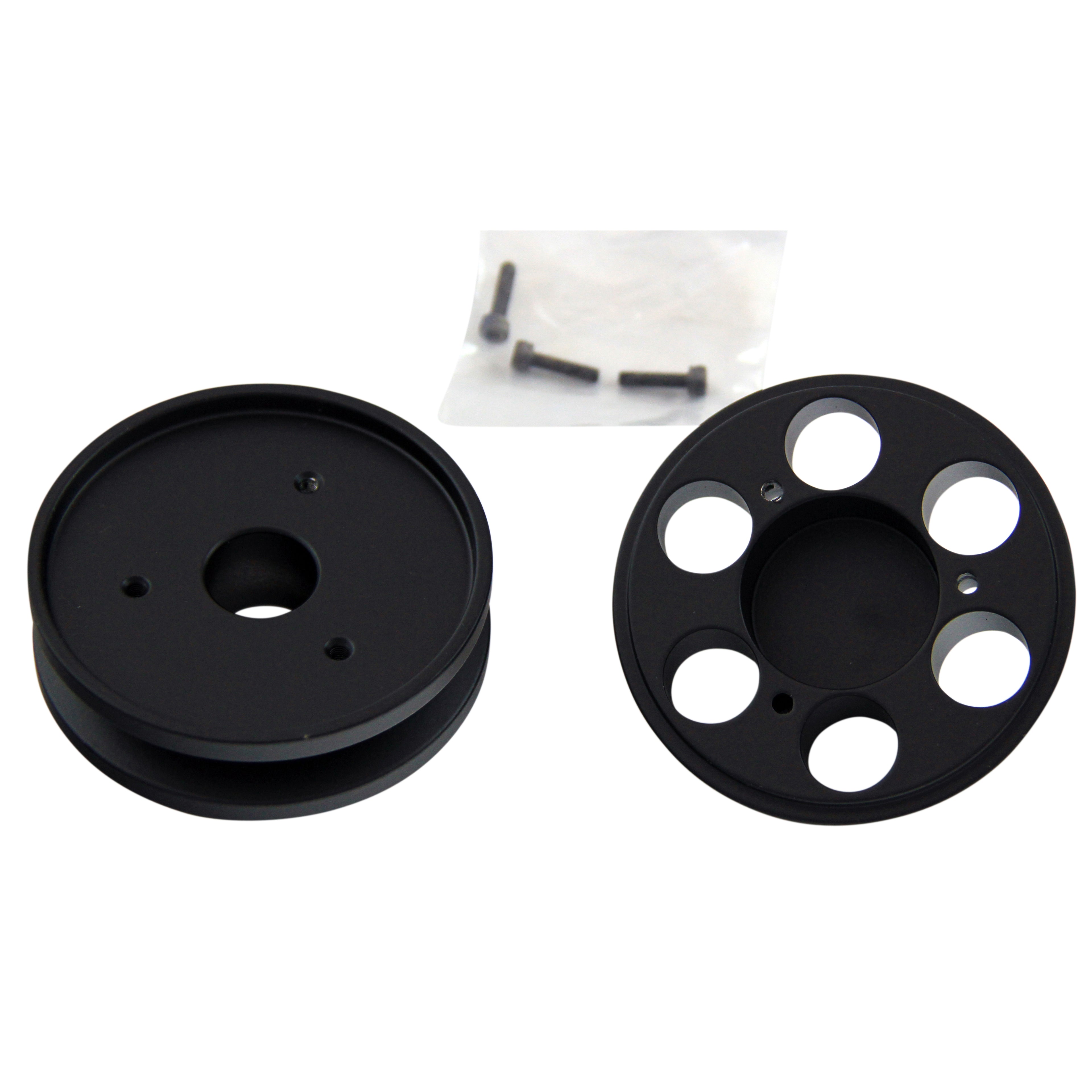 TFI Racing Pulley Alternator Single Groove + Nose Cover Black Alloy SB Chev