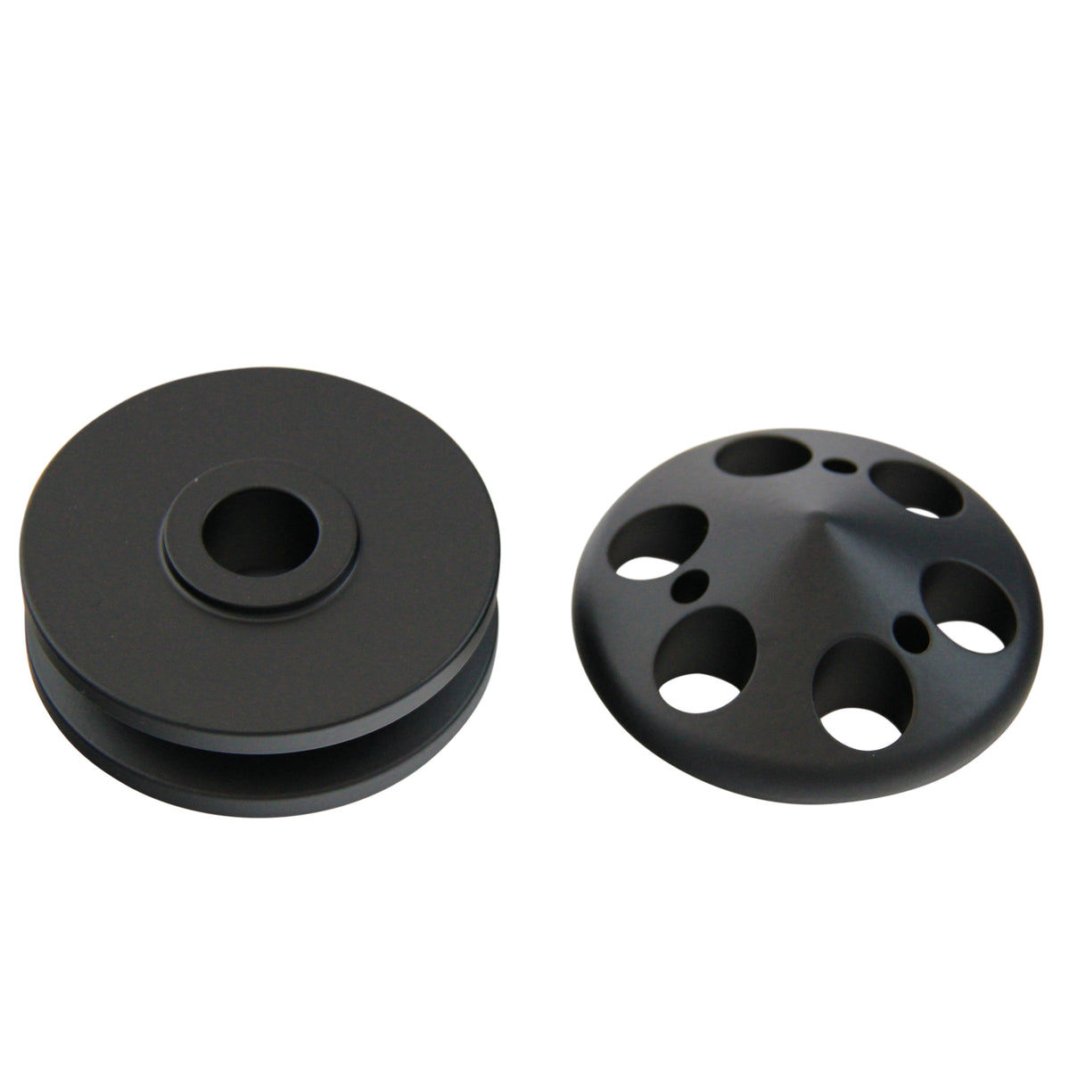 TFI Racing Pulley Alternator Single Groove + Nose Cover Black Alloy SB Chev