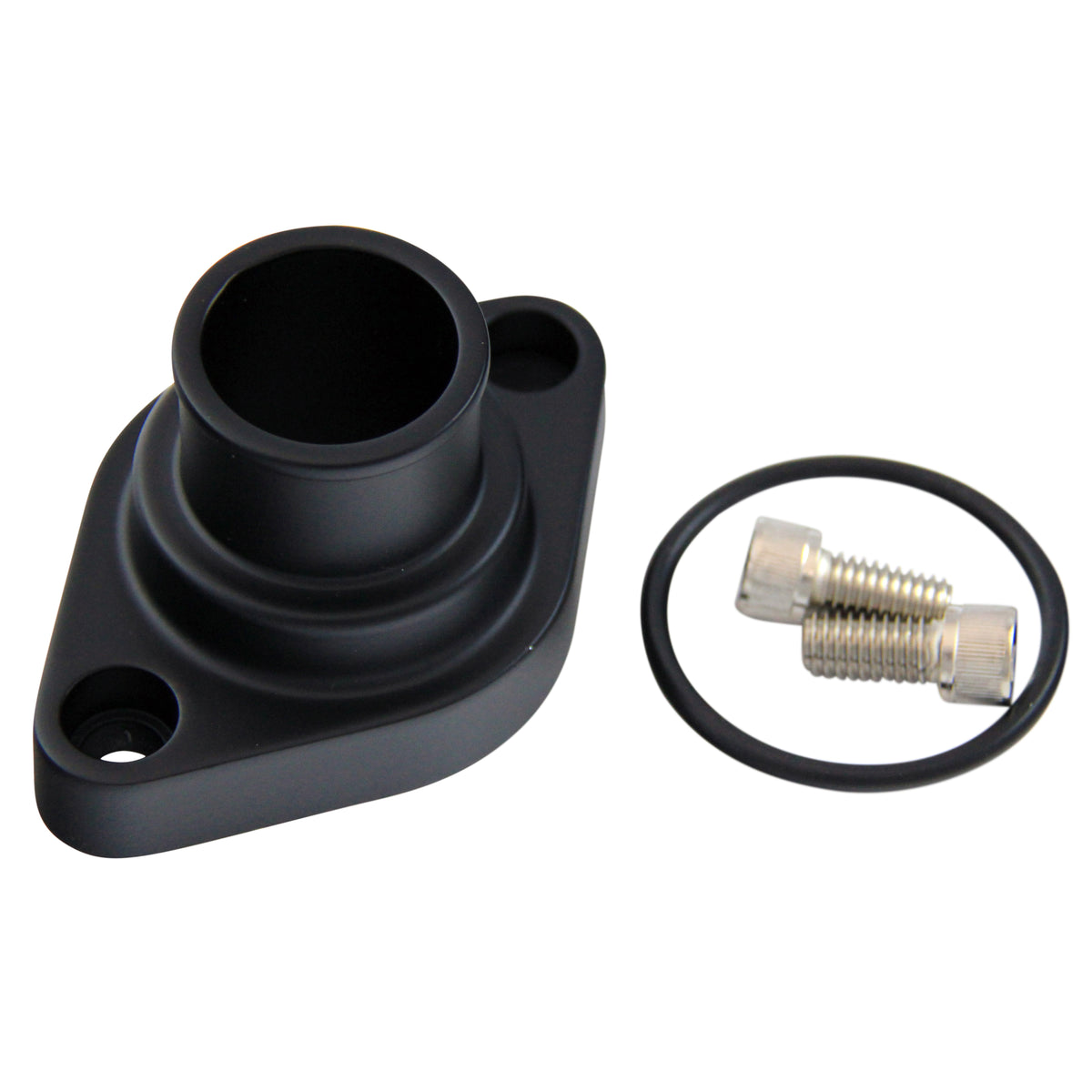 TFI Racing Water Neck Chevrolet Small + Big Block Straight Black Alloy