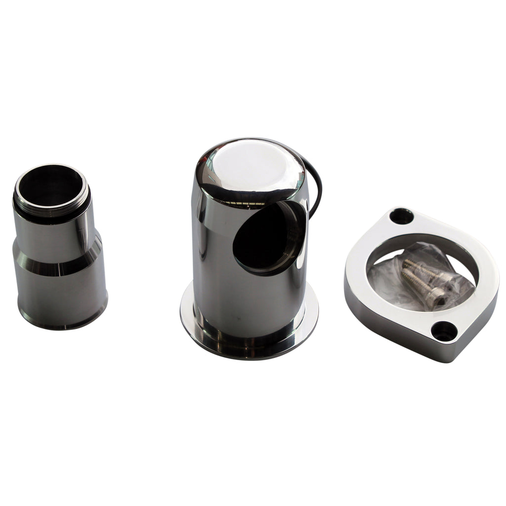 TFI Racing Water Neck Chevrolet LS 2004-08 Polished Alloy 45 Degree Swivel Style