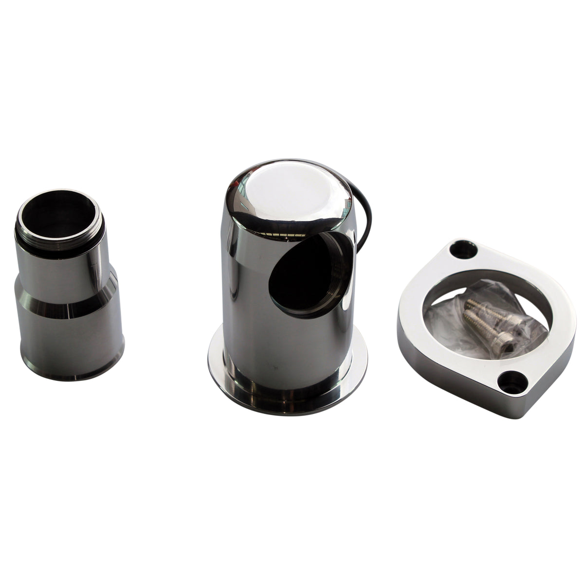 TFI Racing Water Neck Chevrolet LS 2004-08 Polished Alloy 45 Degree Swivel Style
