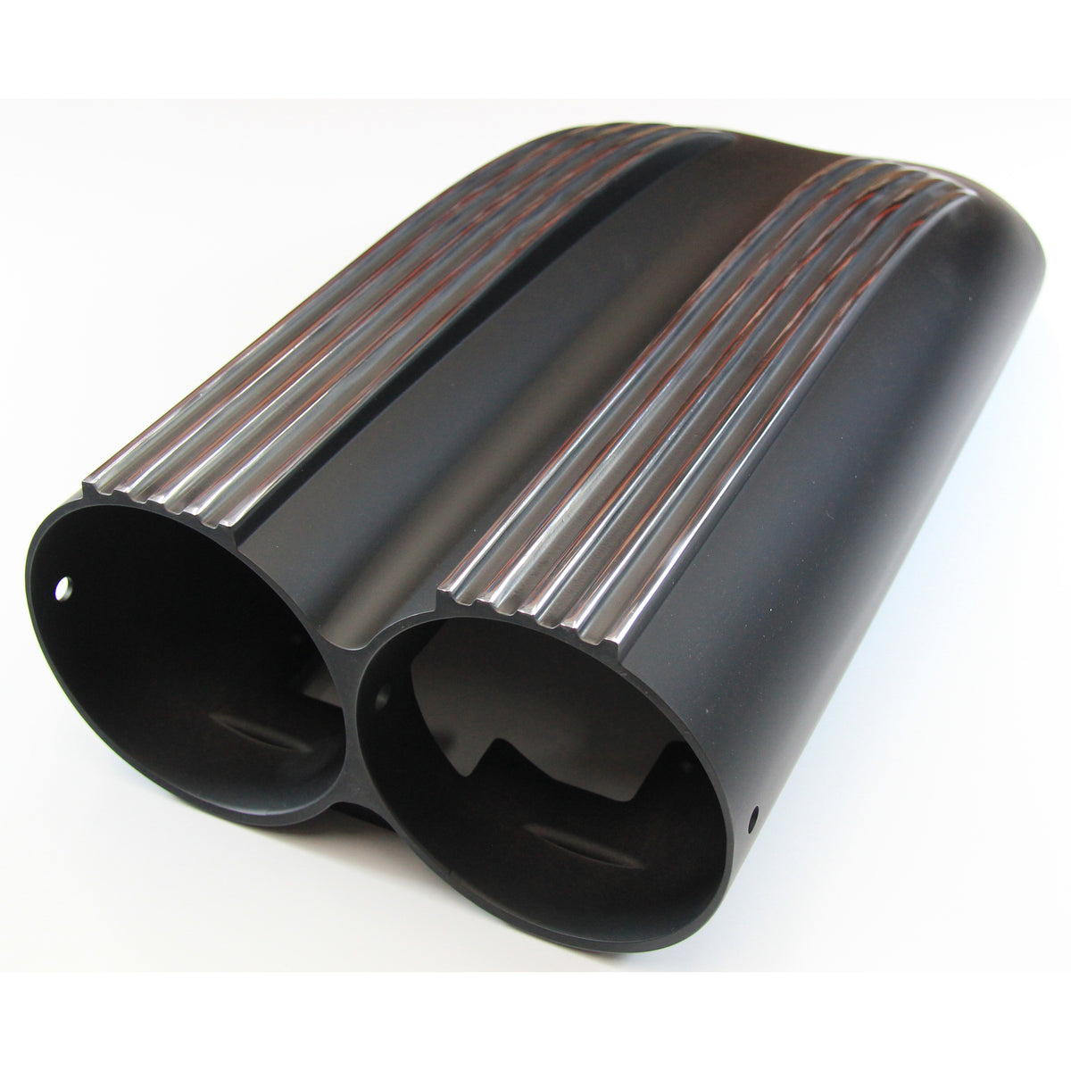 TFI Racing Scoop Shotgun Dual Finned Black Alloy Hood Scoop 19.5" Long