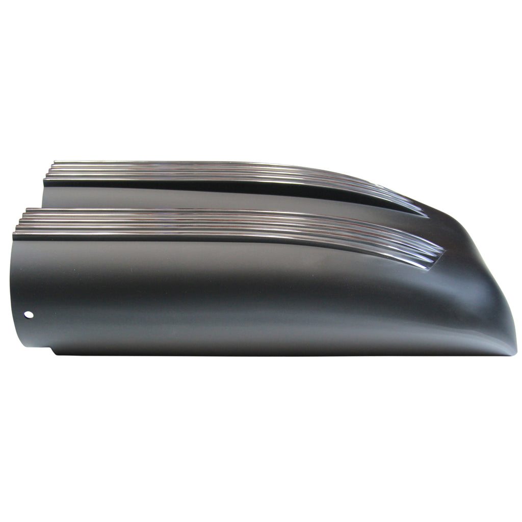 TFI Racing Scoop Shotgun Dual Finned Black Alloy Hood Scoop 19.5" Long