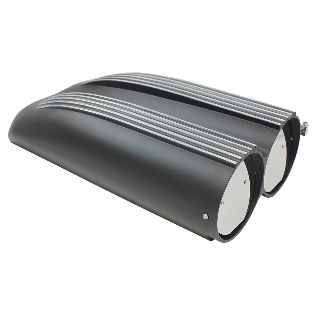 TFI Racing Scoop Shotgun Dual Finned Black Alloy Hood Scoop 19.5" Long