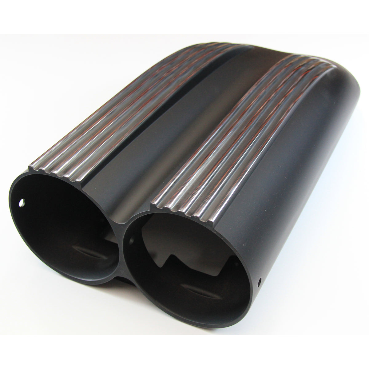 TFI Racing Scoop Shotgun Dual Finned Black Alloy Hood Scoop 19.5" Long