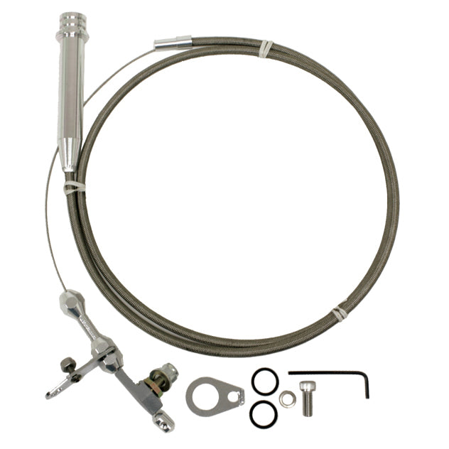 TFI Racing Kickdown Assembly 700-R4 Tuned Port Braided Stainless 52.5" Long