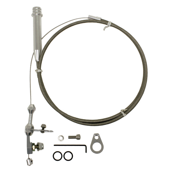 TFI Racing Kickdown Assembly GM 4L60 Braided Stainless 24 Inch Long
