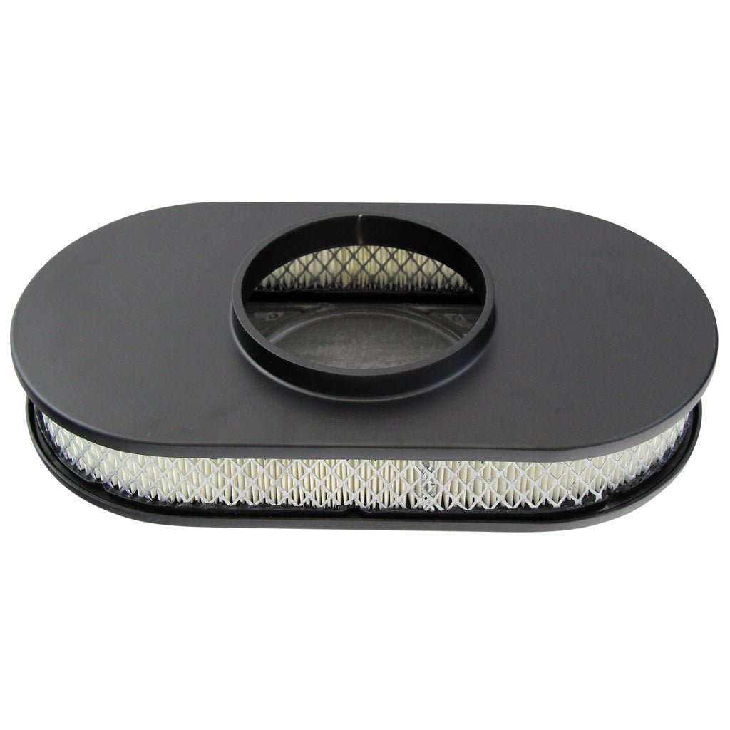 TFI Racing Oval Half Finned Air Cleaner 15" x 2" Holley Edelbrock Quadrajet