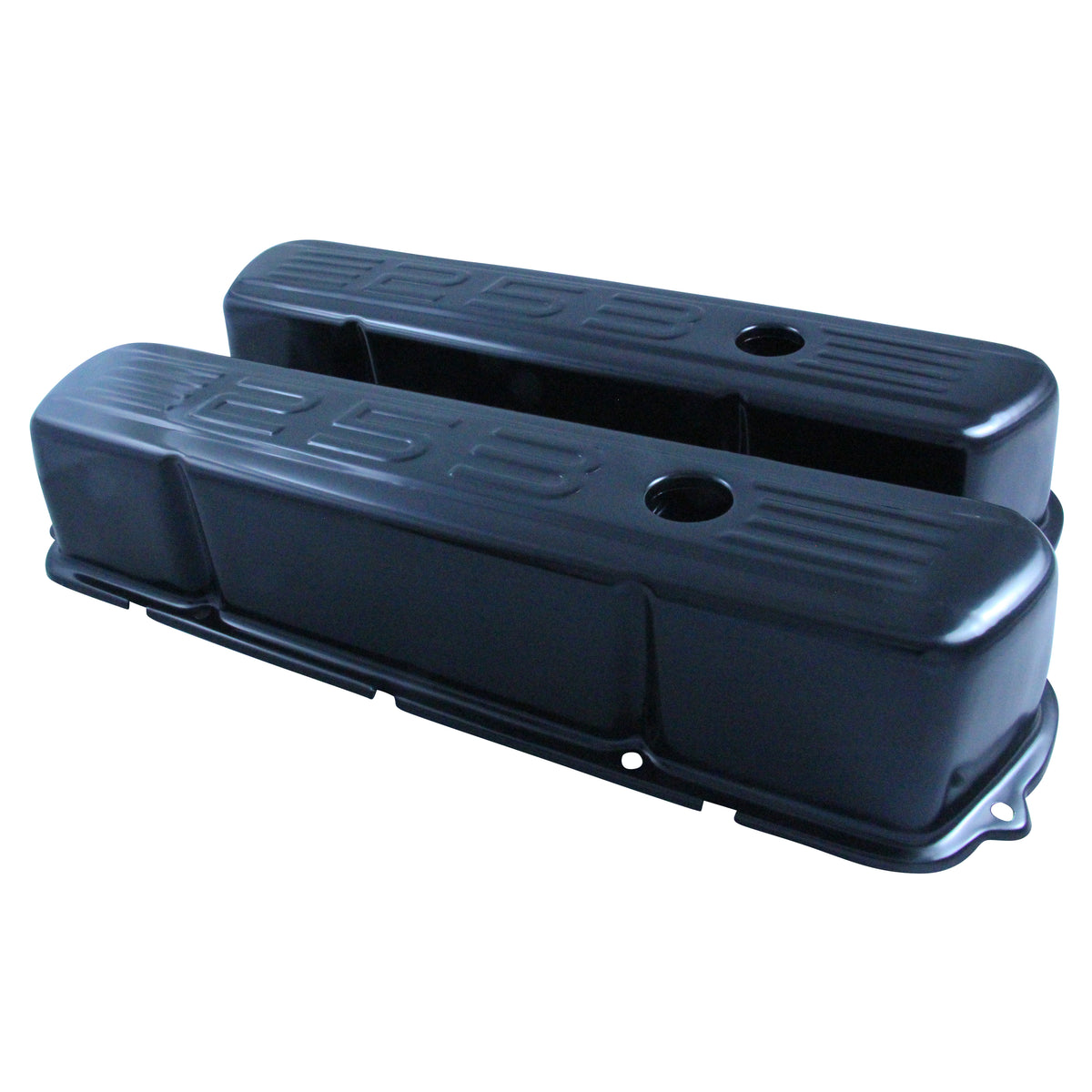 TFI Racing Valve Covers Black Holden V8 253-308 Red + Motor 253 Logo Baffled-pr