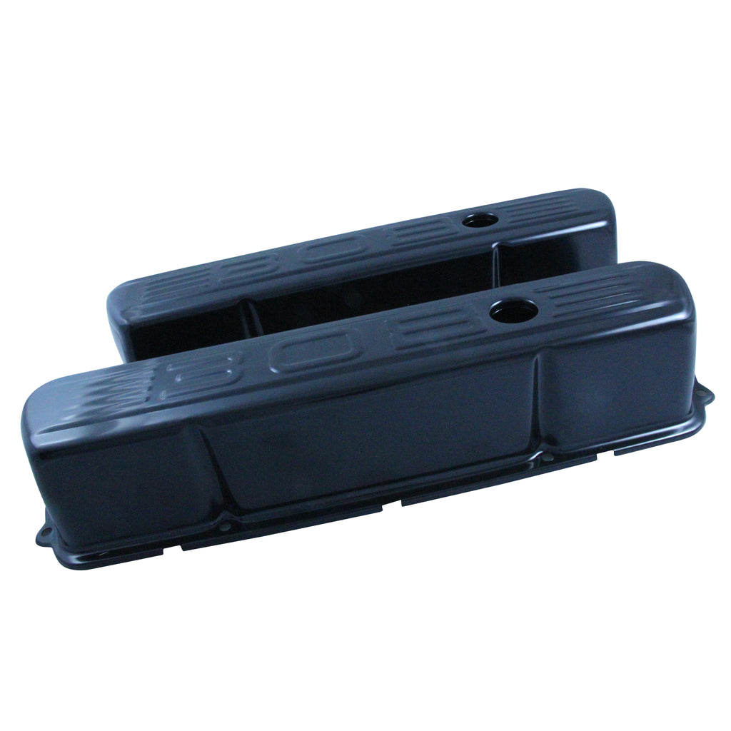 TFI Racing Valve Covers Black Holden V8 253-308 Red + Motor 308 Logo Baffled-pr