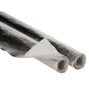 Heat Protection Mat 315mm x 1m Aluminised Fibreglass with adhesive Rated 590⁰C
