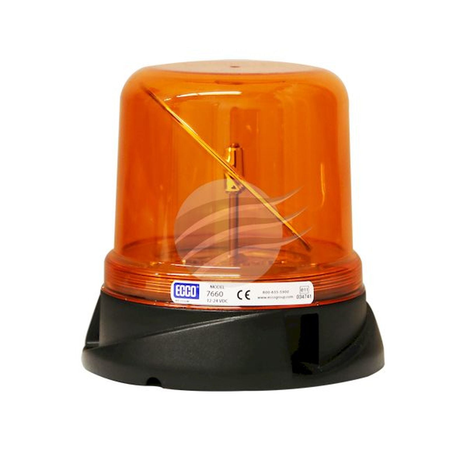 Hazard SYSTEMS Amber LED Rotating Beacon 12/24V 3 Bolt MNT Polycarb LEN 125fpm E