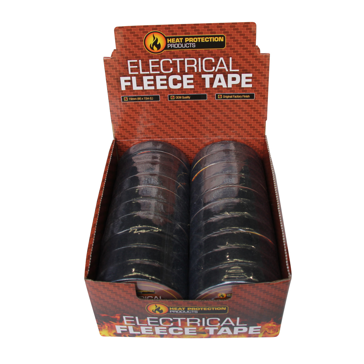Heat Protection Thermal Fleece Wiring Loom Tape 19mm x 15mt roll Box 20