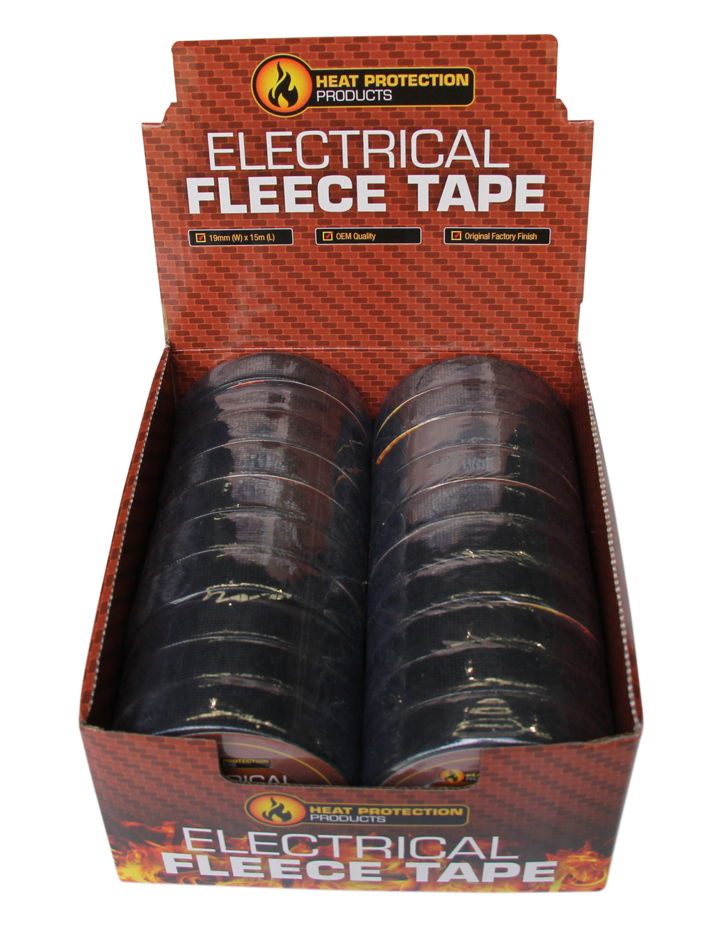 Heat Protection Thermal Fleece Wiring Loom Tape 19mm x 15mt roll Box 20