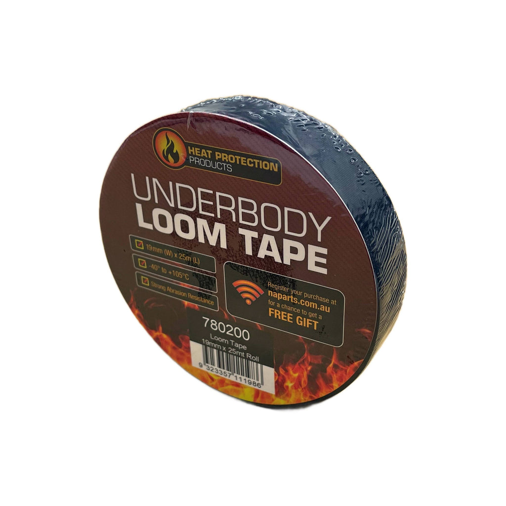 Heat Protection Underbody Loom Tape 19mm x 25M Roll - Black
