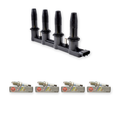 4x NGK Platinum Spark Plugs w/ Swan Ignition Coil Pack for Holden Cruze JH SRi