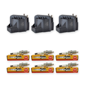 6x NGK Spark Plugs & 3x Swan Ignition Coil for Holden Commodore VS VT VY VX 3.8L