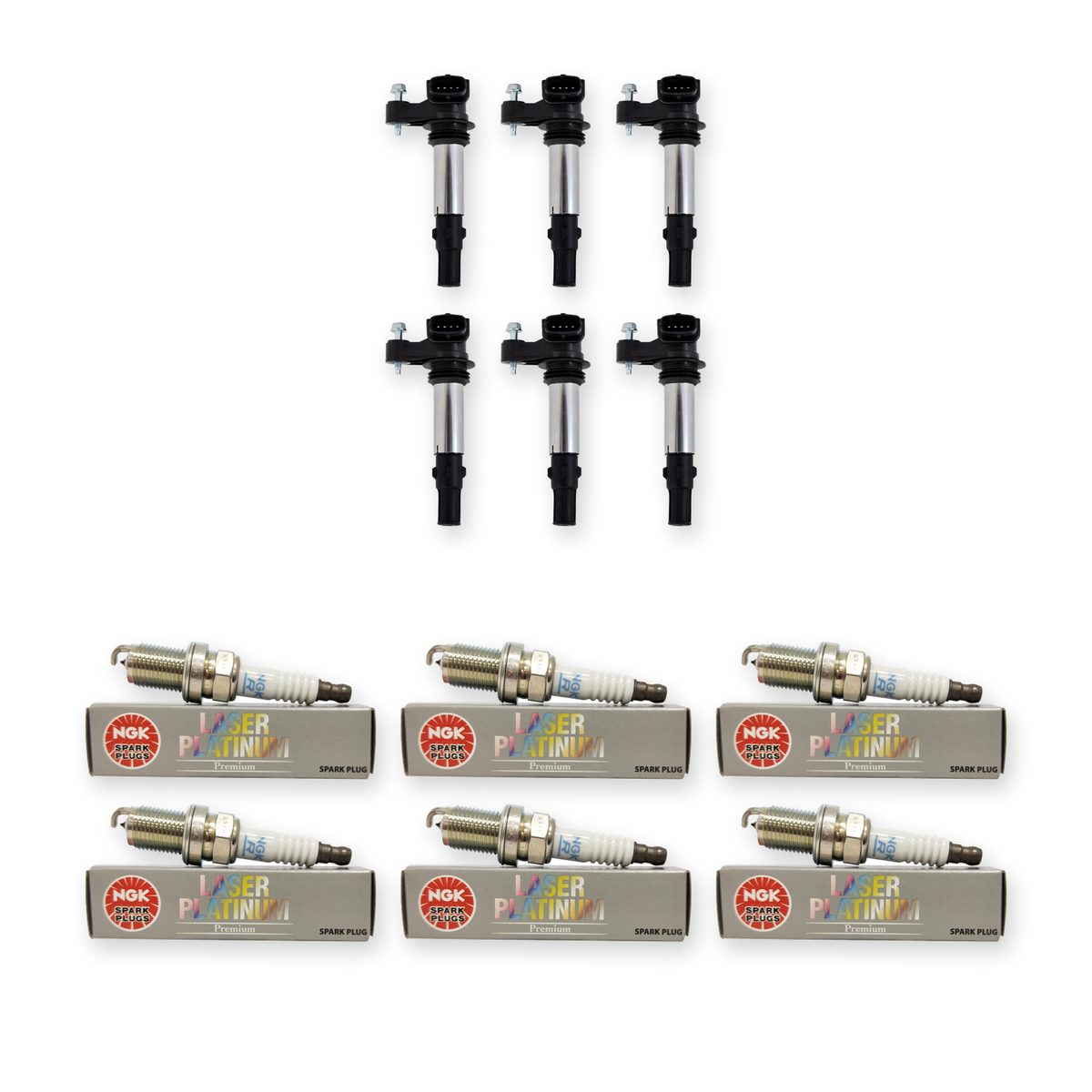 6x Genuine NGK Platinum Spark Plugs & 6x Ignition Coils for Holden Commodore VZ