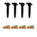 4 x NGK Spark Plugs & Swan Ignition Coils for Nissan Pulsar N16 1.6L 1.8L