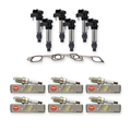 Ignition Coils Inlet Gasket Kit & Spark Plugs for Holden Commodore VE Caprice WM
