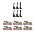 6 x NGK Iridium Spark Plugs & 6 x SWAN Ignition Coils for Ford Falcon BA XR6