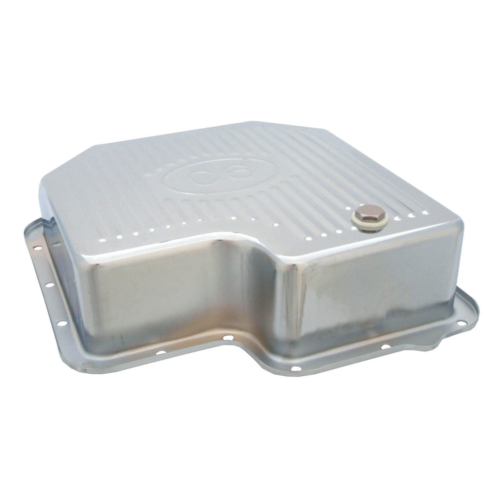 TFI Racing Transmission Pan Ford C6 Extra Deep Steel Finned with Drain Plug