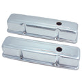 TFI Racing Valve Covers Chrome Chevrolet Small Block 283-400 Tall Baffled-pr