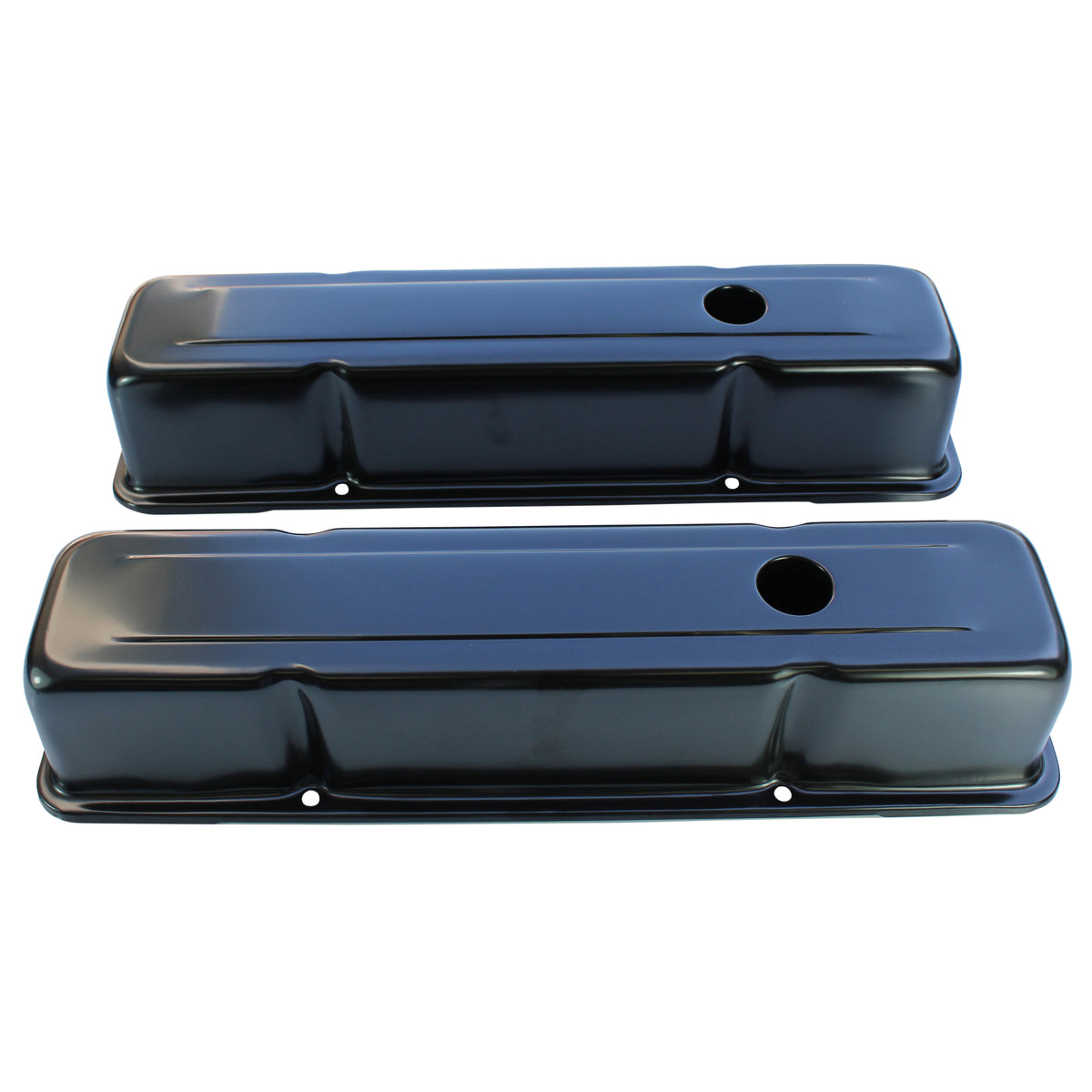 TFI Racing Valve Covers Black Chevrolet Small Block 283-400 Tall Baffled-pr
