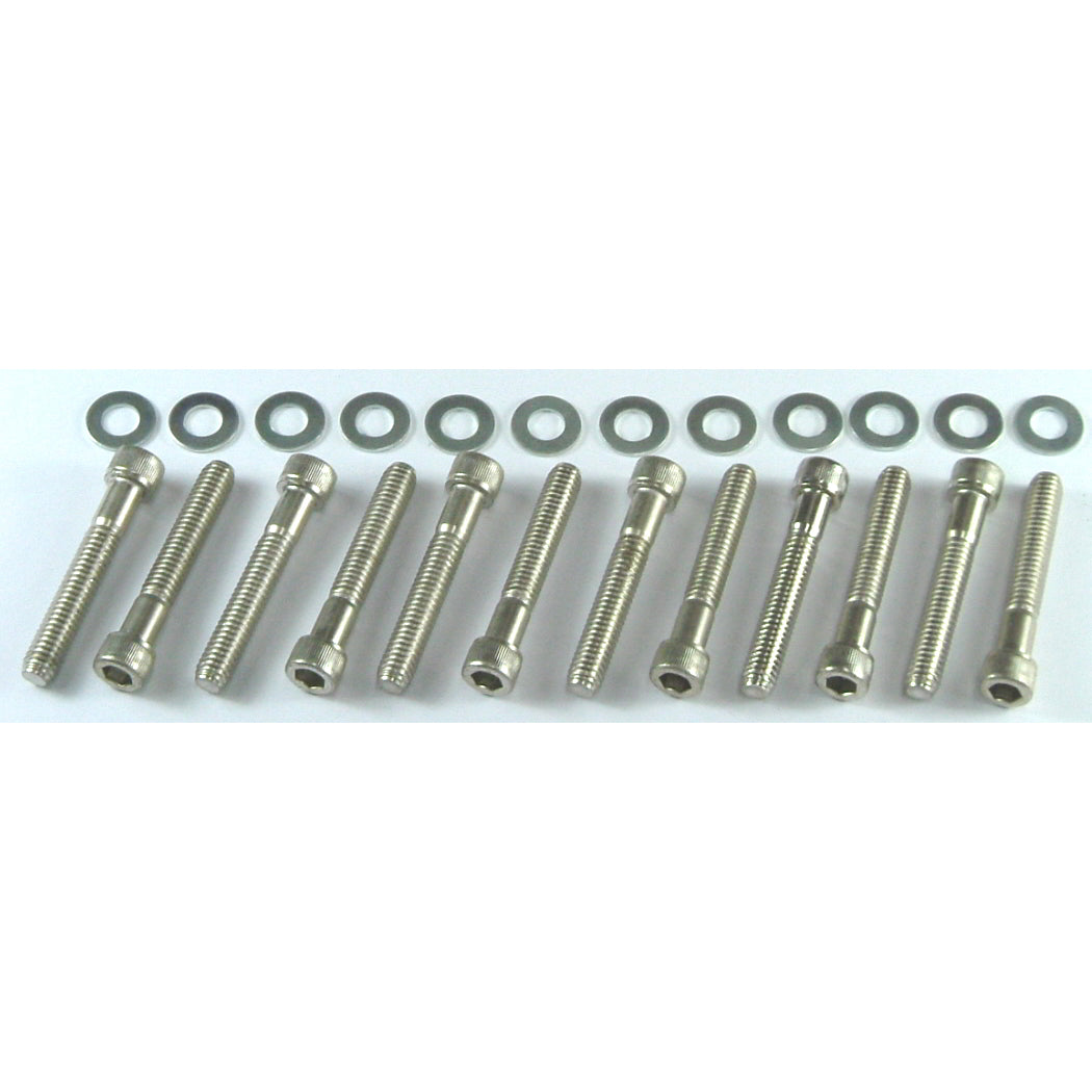 TFI Racing Bolt Kit Intake Ford Windsor 289-302-351 Chrome Socket Head