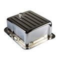 TFI Racing Transmission Pan Ford C4 Deep 4" Depth Chrome Steel Finned Case Fill