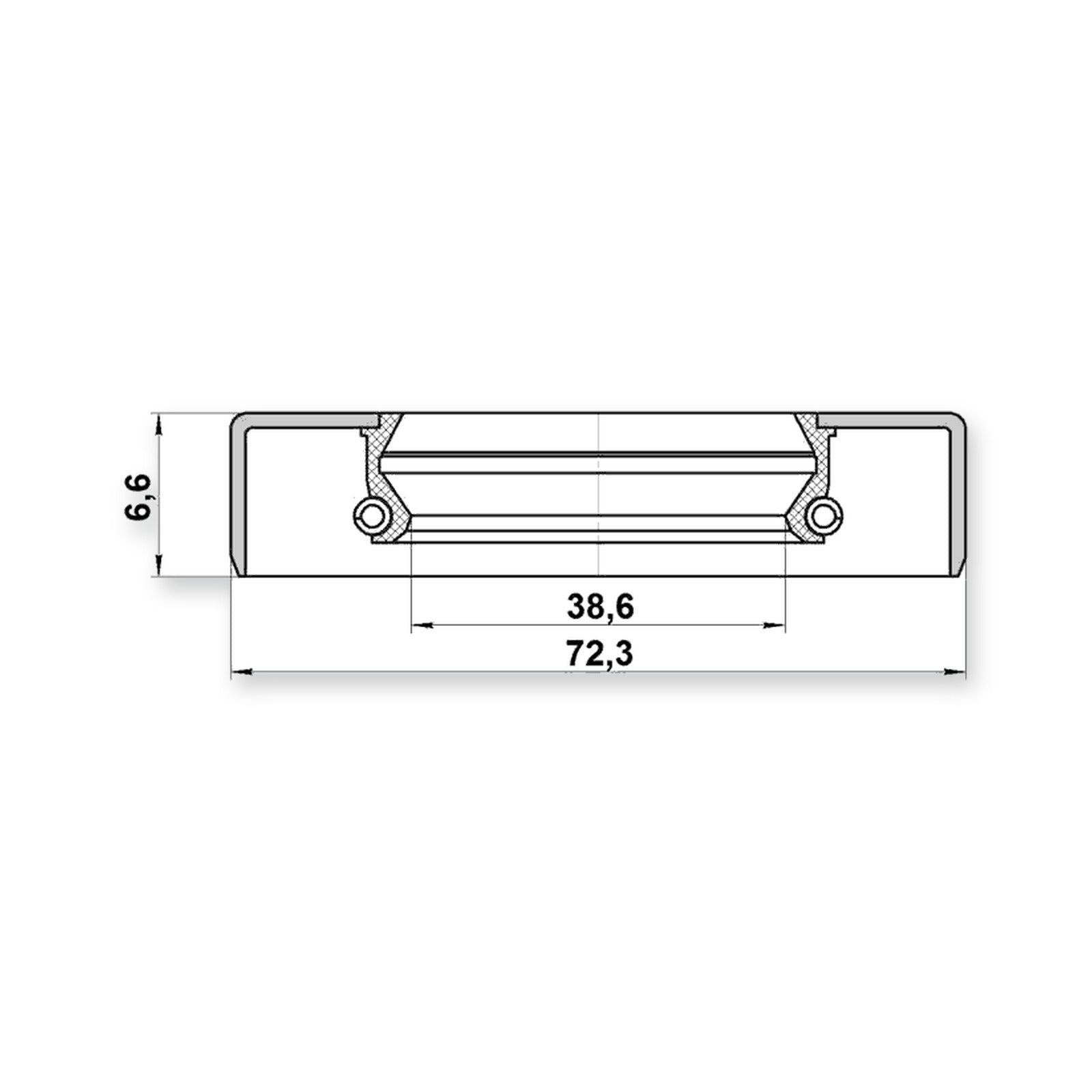 Nissan Frontier D40B Drive Shaft Oil Seal 38.6X72.3X6.6