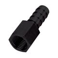Derale Straight Hose Fitting 1/4 NPT Female Thread x 3/8 Barb Hose Tail End