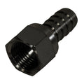 Derale Straight Hose Fitting -8AN Female Swivel Thread x 1/2 Barb Hose Tail End