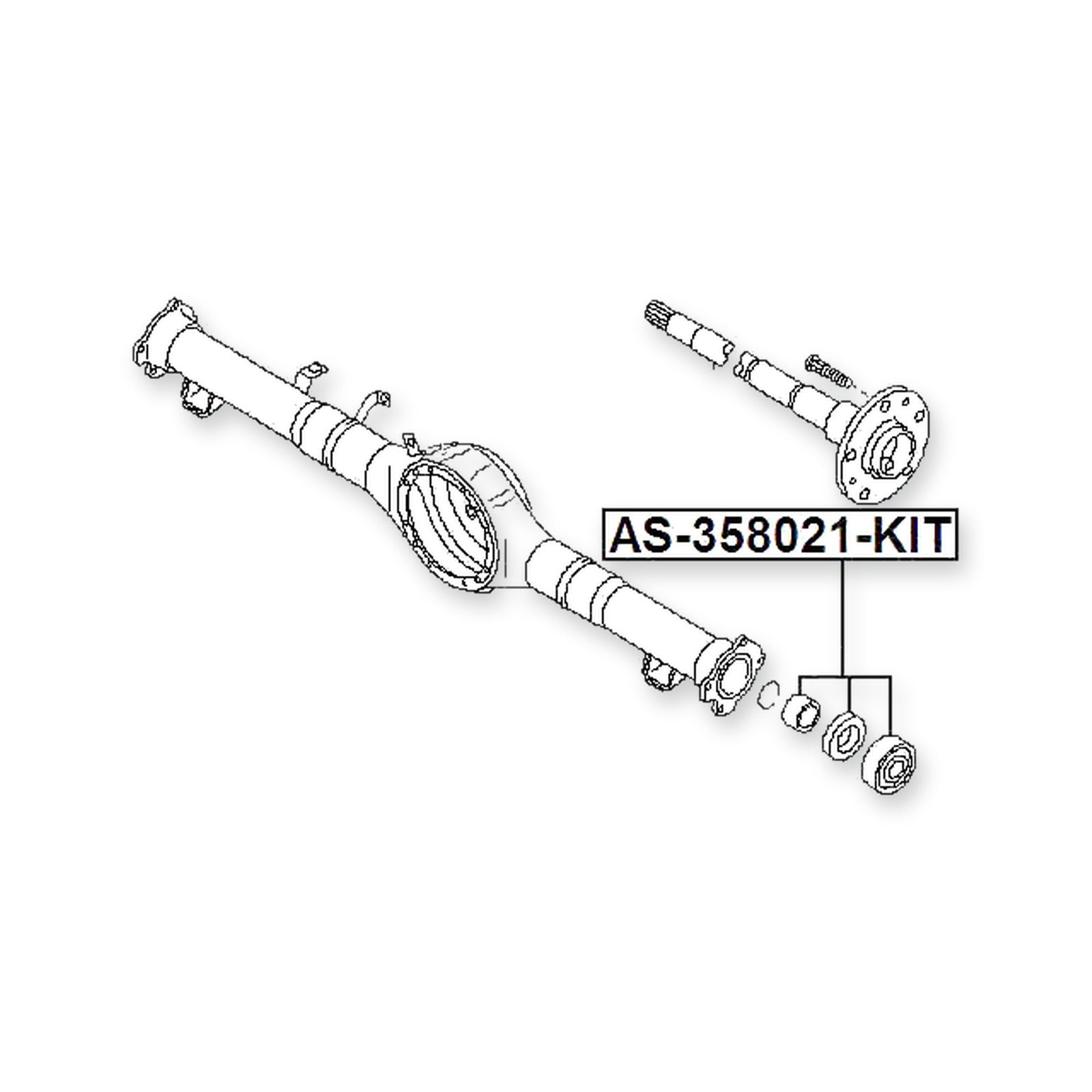 Mazda Bongo Rear Repair Kit, Ball Bearing Axle Shaft 35X80X21