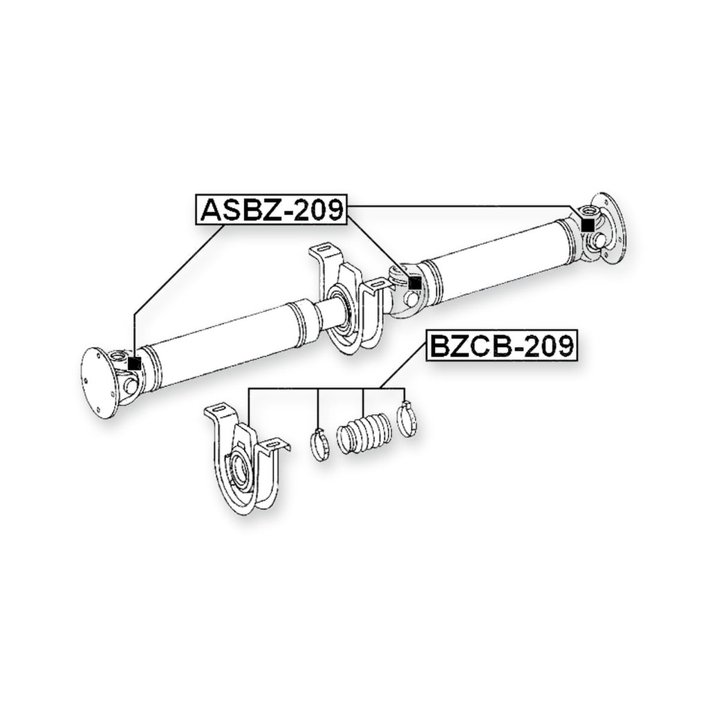 Mercedes-Benz 224 Cross Shaft Joint, Drive Shaft 24X88 1994-2006