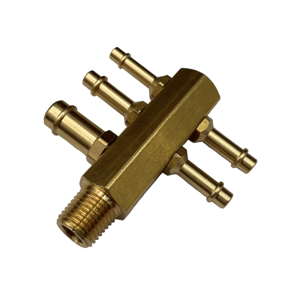 TFI Racing Brass Commodore Intake Vacuum Hose Tree - 5 Ports