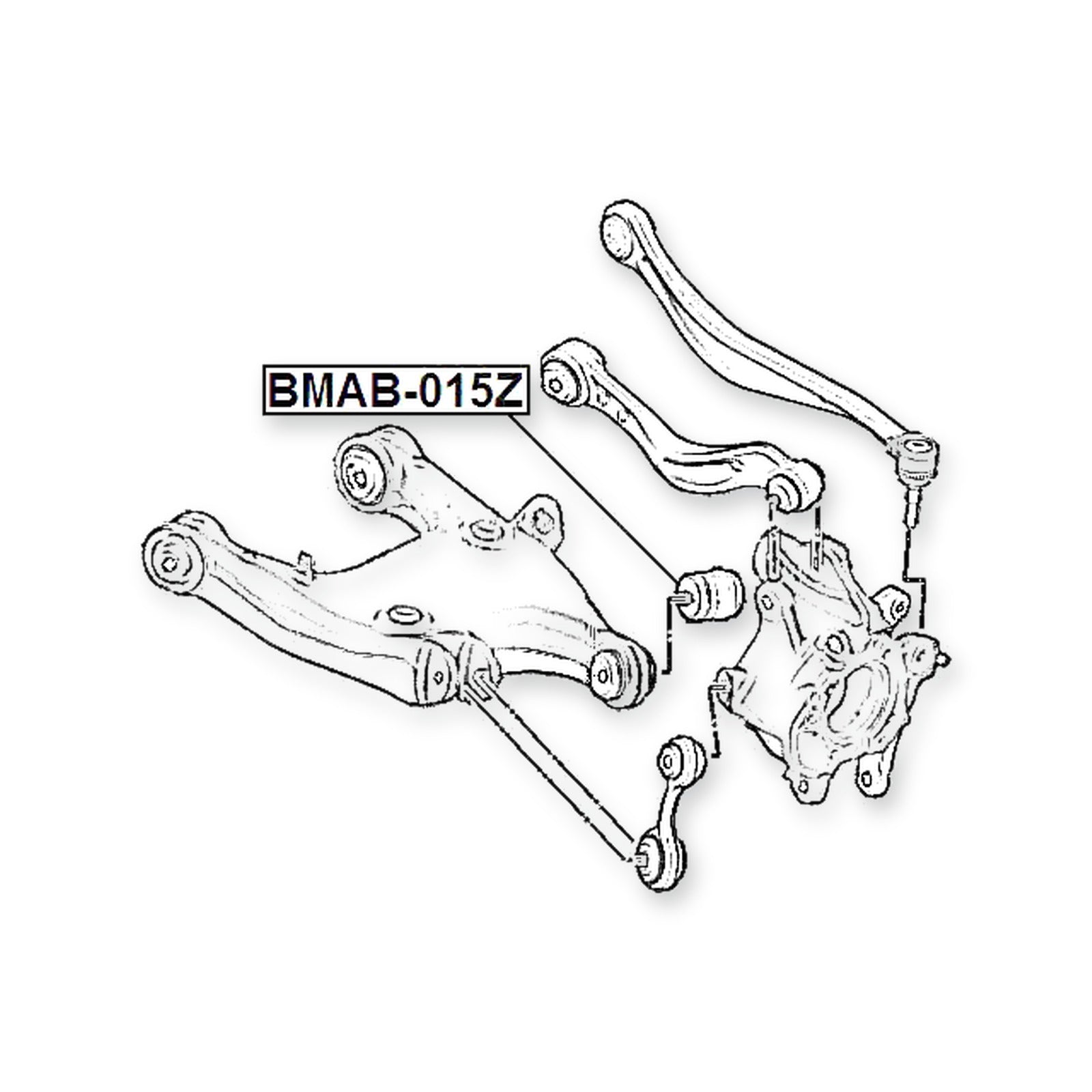 BMW 5 F10 Rear Lower Bushing, Control Arm