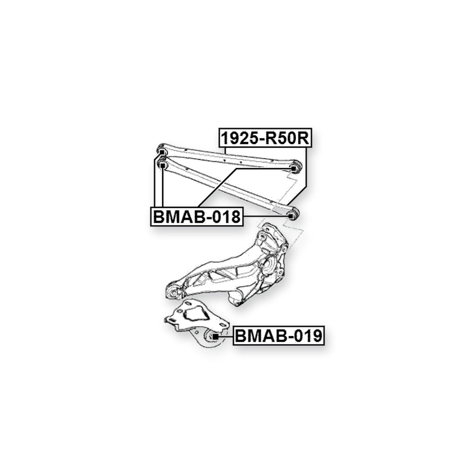 Mini Cabrio R57 Rear Lower Bushing, Trailing Arm