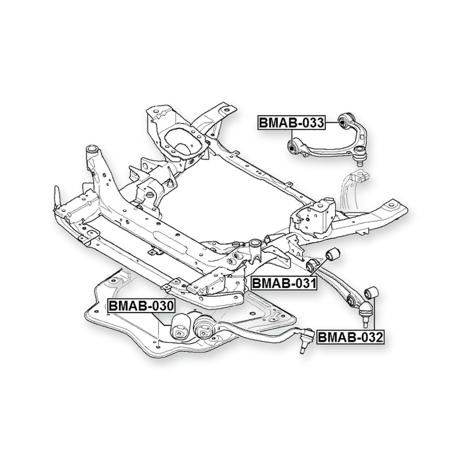 BMW X5 E70 Front Upper Bushing, Control Arm