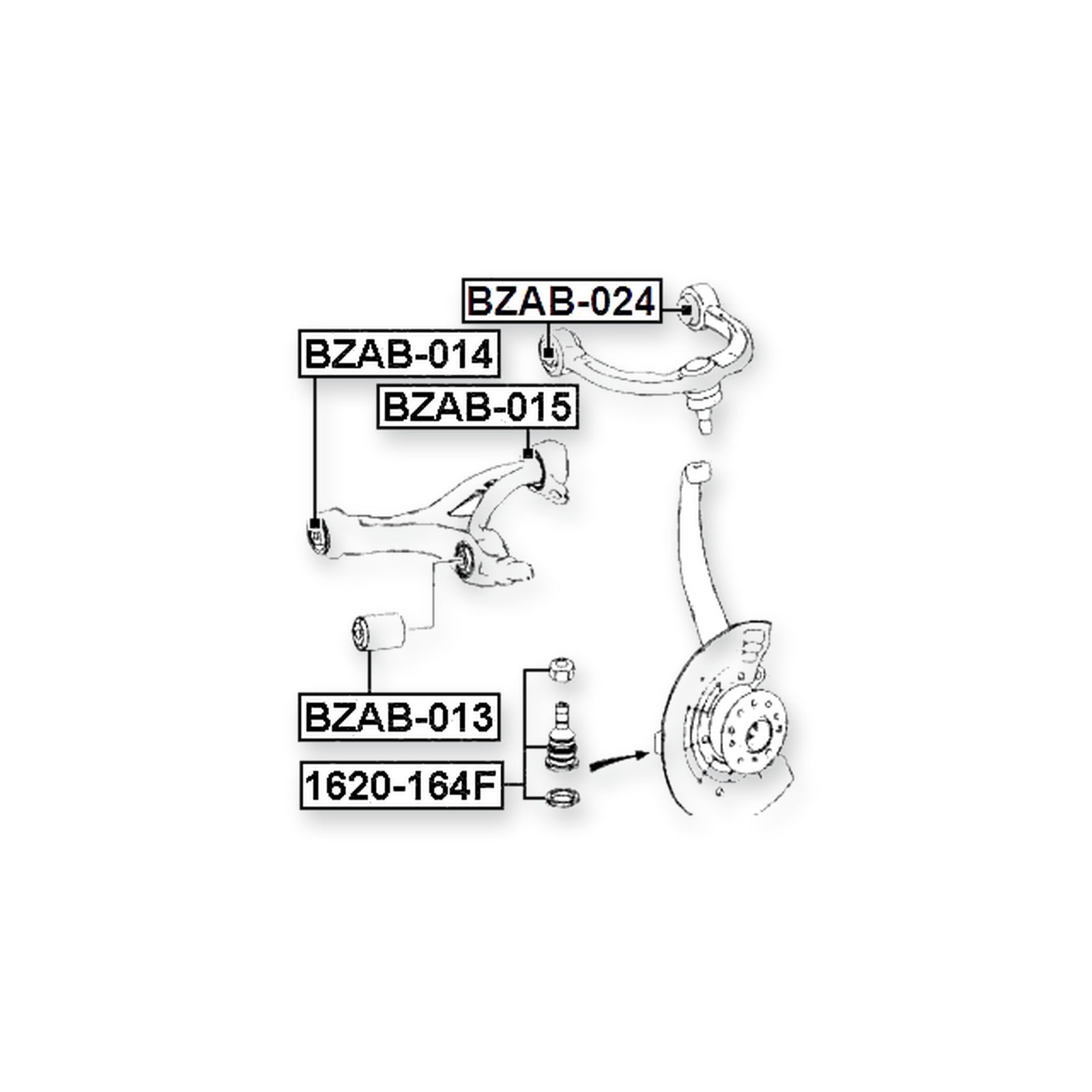 Mercedes-Benz Gl 320 Cdi/350 Bl Front Lower Bushing, Control Arm 2006-2012
