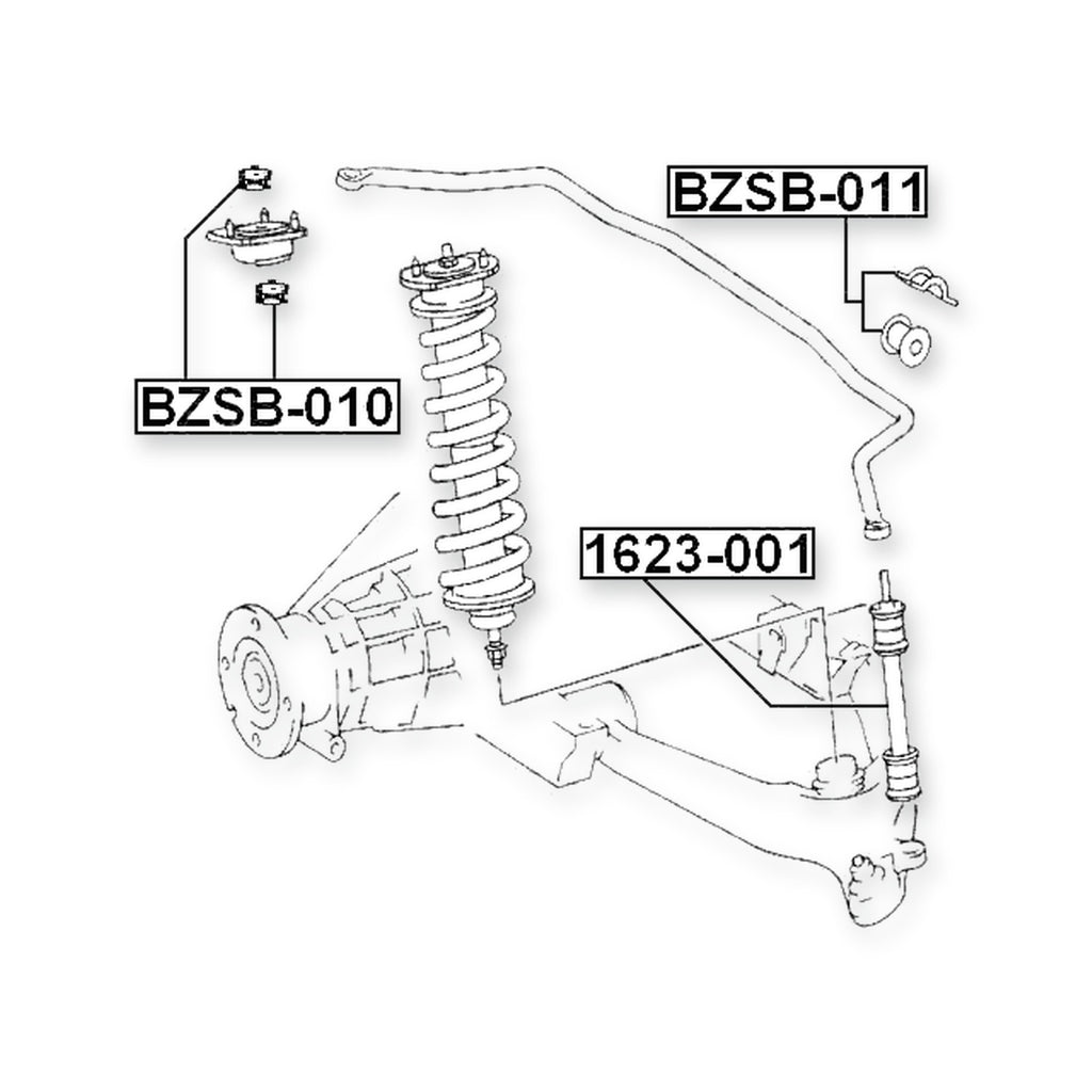 Mercedes-Benz Ml 230 Rear Stabilizer Bar Bush Kit D19 1998-2005