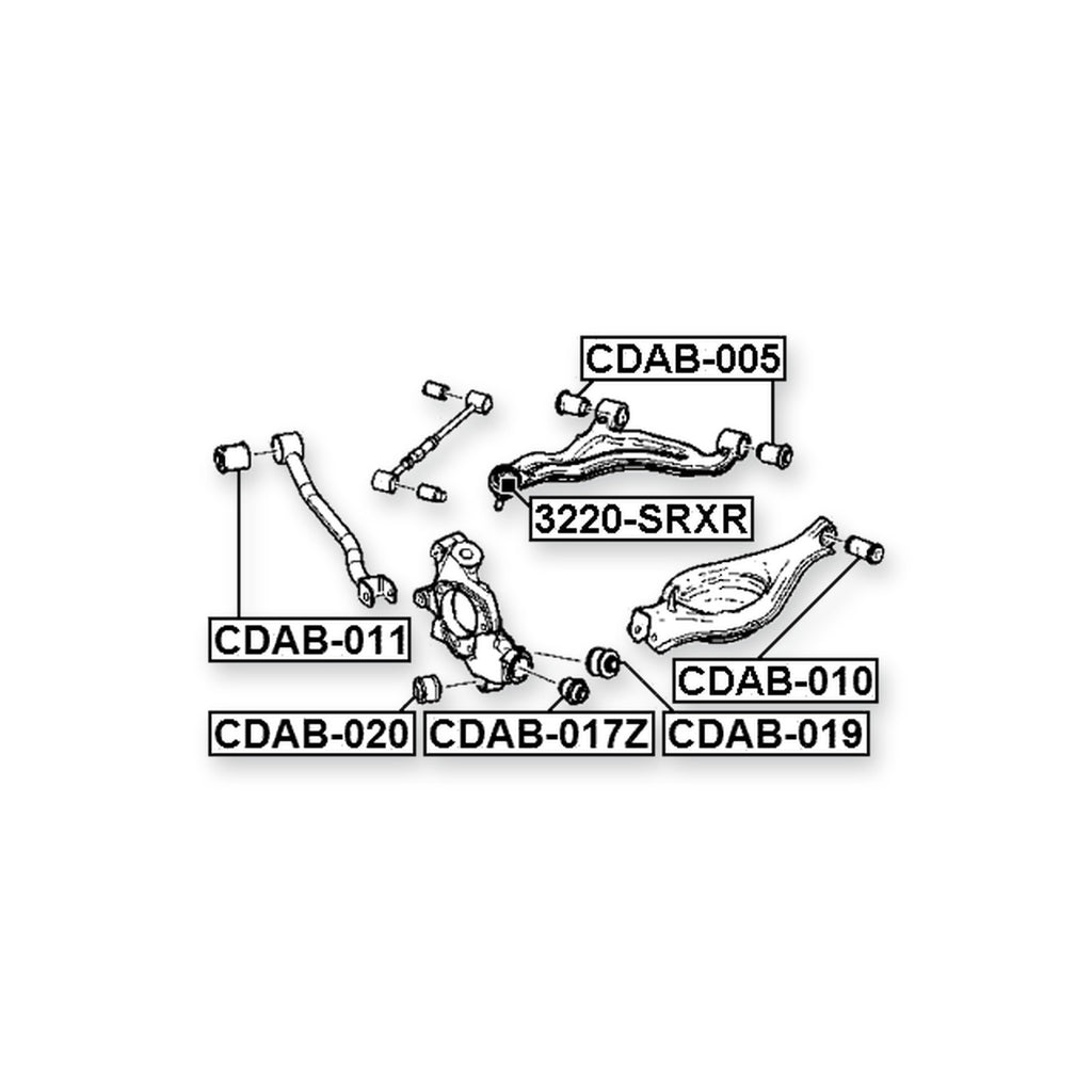 Rear Lower Bushing, Control Arm