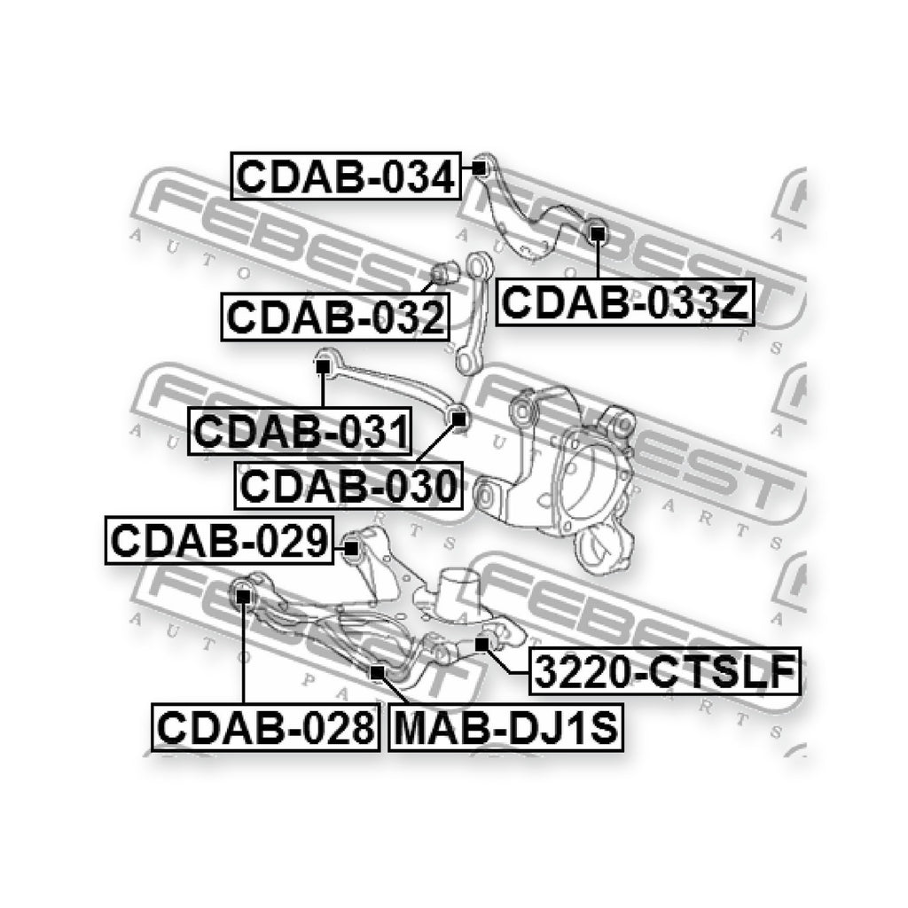 Cadillac New Srx Rear Upper Transverse Rod Bushing