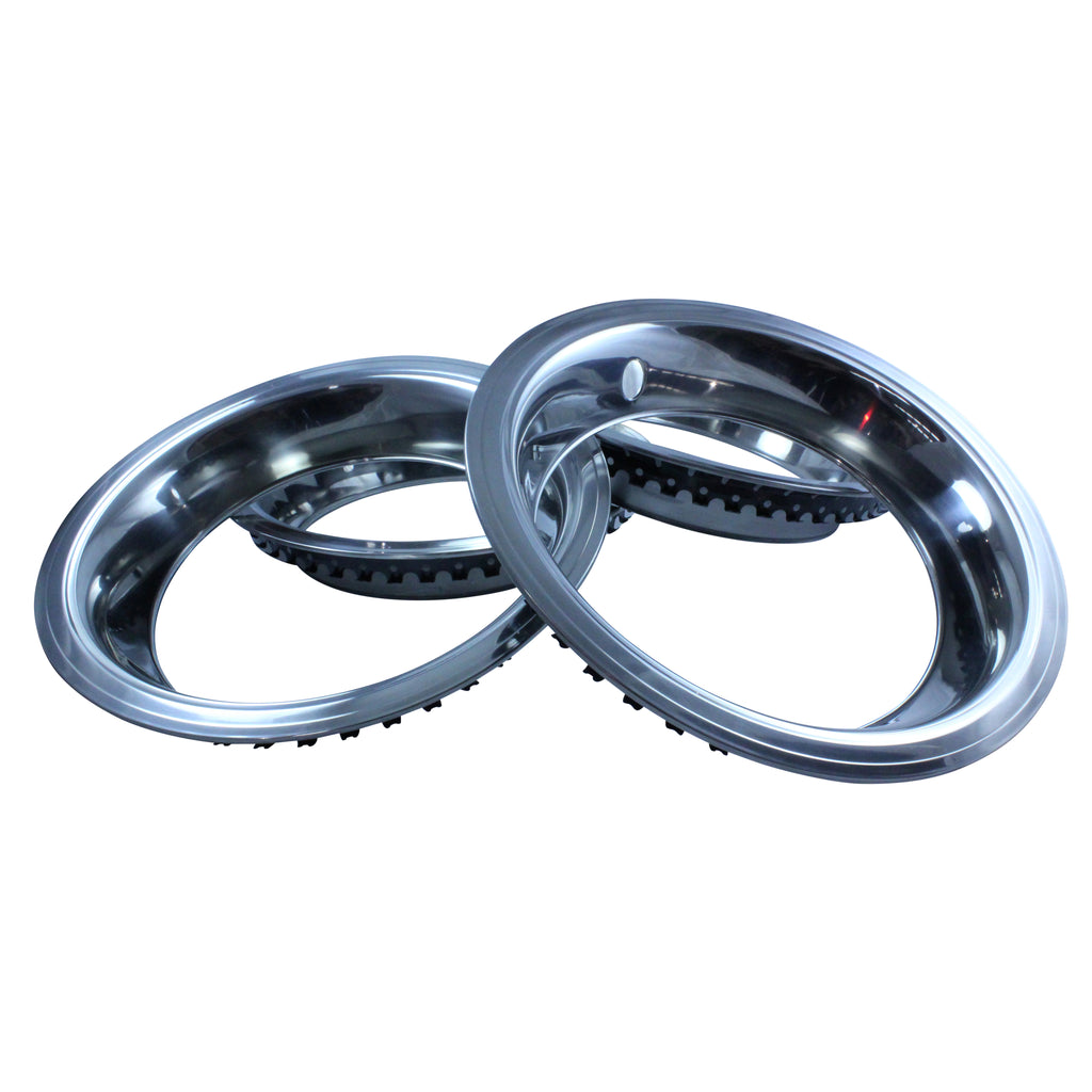 TFI Racing Stainless Steel Wheel Trim Ring Rally Style 15" x 8" x 3" Deep